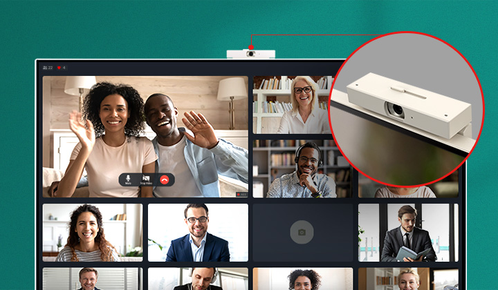 Built-in Full HD webcam.	