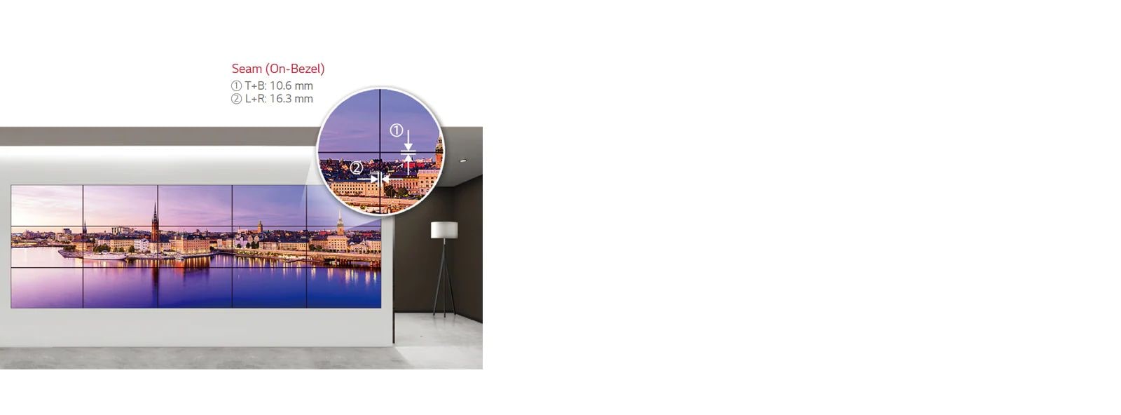 A large screen was made by tiling several screens.