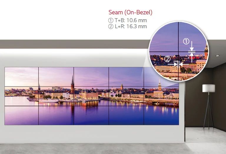 A large screen was made by tiling several screens.