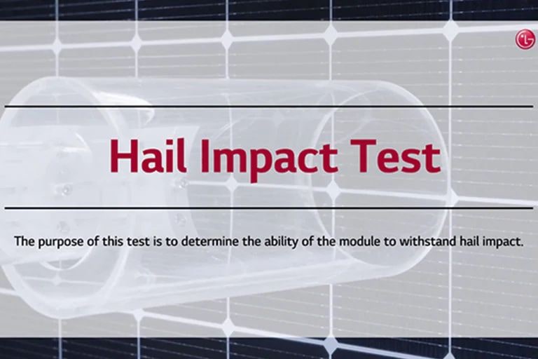 This is the video cover for the 'Hail Impact Test'.