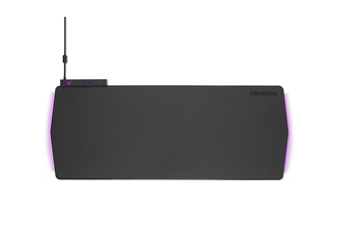 LG UltraGear™ Gaming Pad, LG-UGP90HB-B-Top view of Upper-side with RGB Lighting, UGP90HB-B