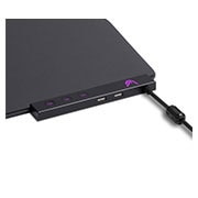 LG UltraGear™ Gaming Pad, LG-UGP90HB-B-Close-up view of USB Hub ports, UGP90HB-B, thumbnail 7