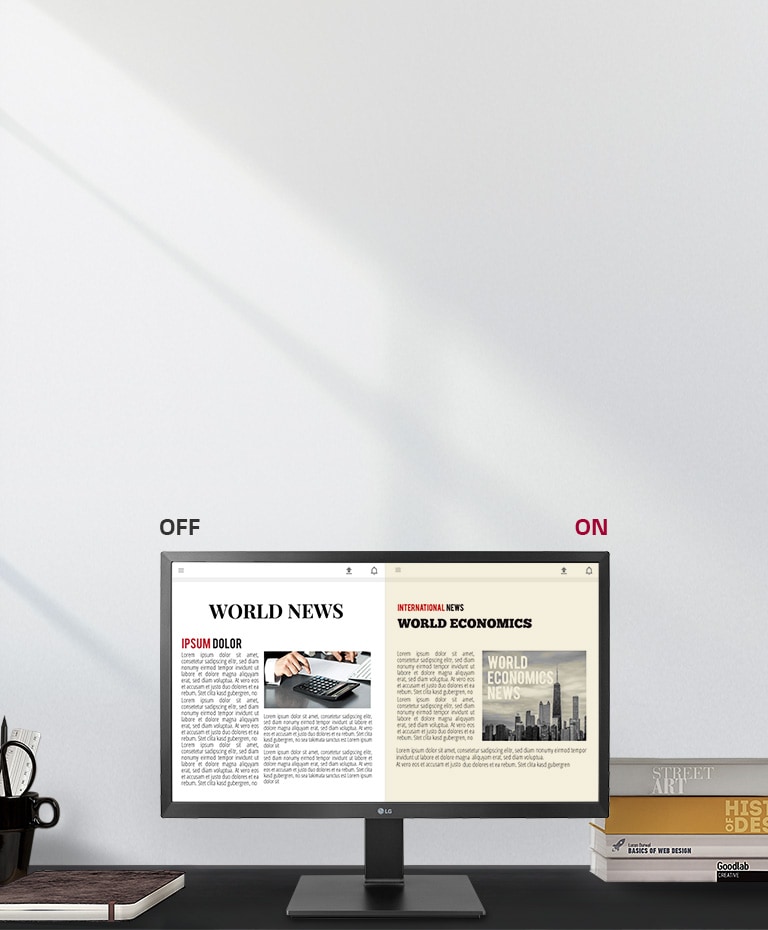 Less Blue, Improved Visual Comfort