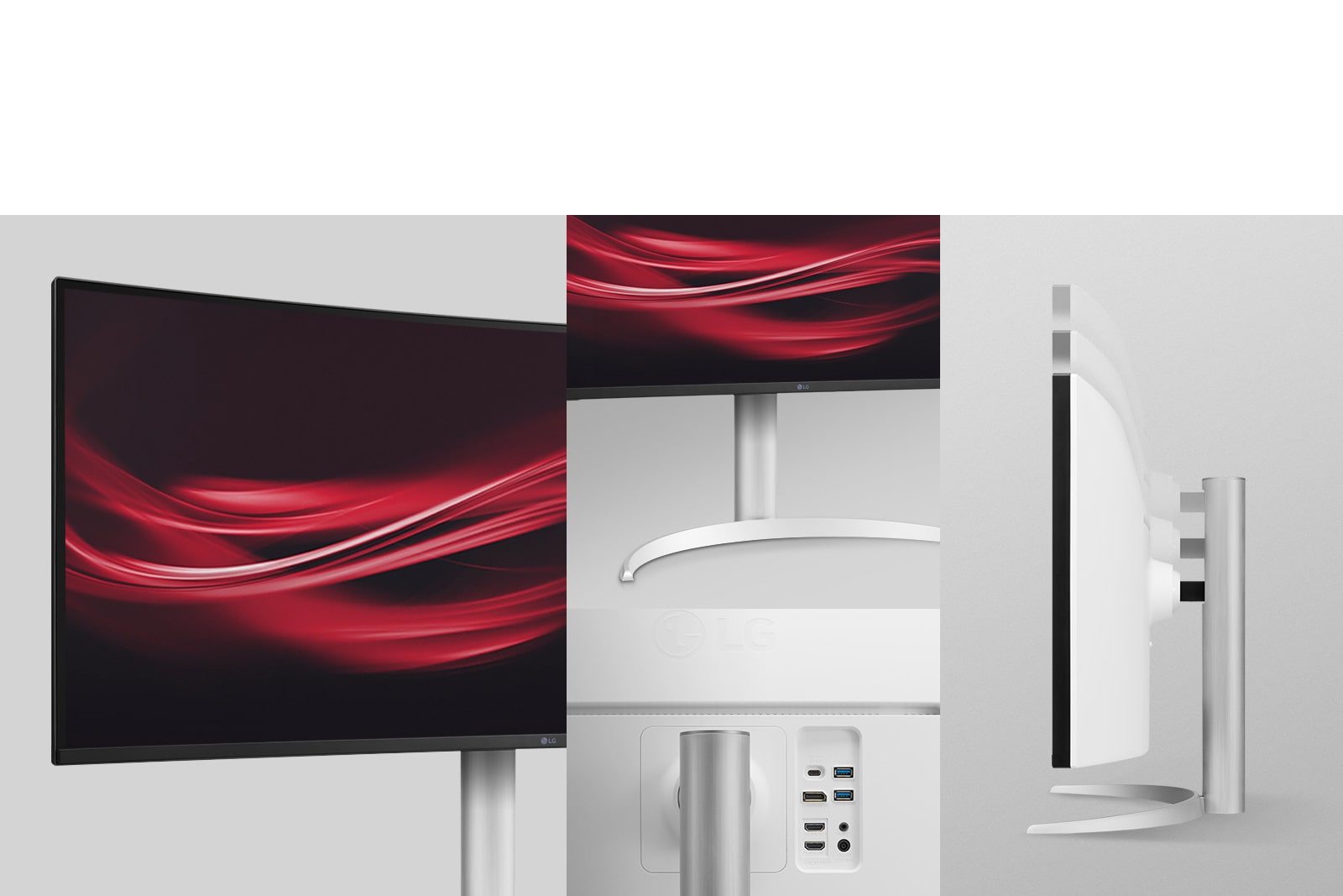 Ergonomic design with features of One Click Stand, Height and tilt adjustment.