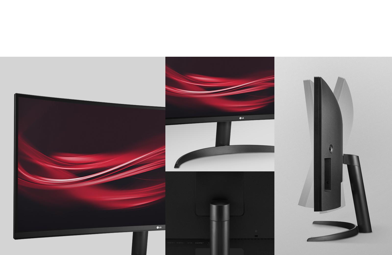 Find your ideal viewing position with the titling adjustable stand and maximize your experience with a three-sided virtually borderless design.