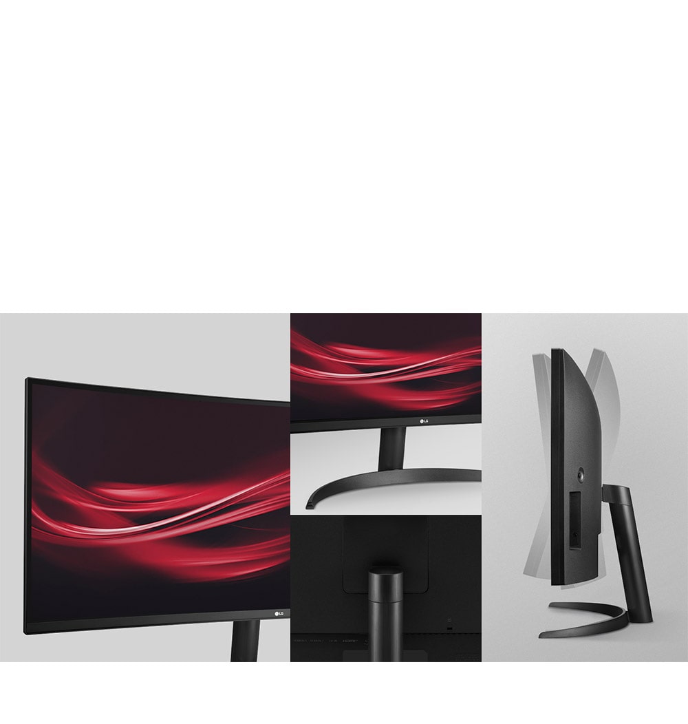 Find your ideal viewing position with the titling adjustable stand and maximize your experience with a three-sided virtually borderless design.