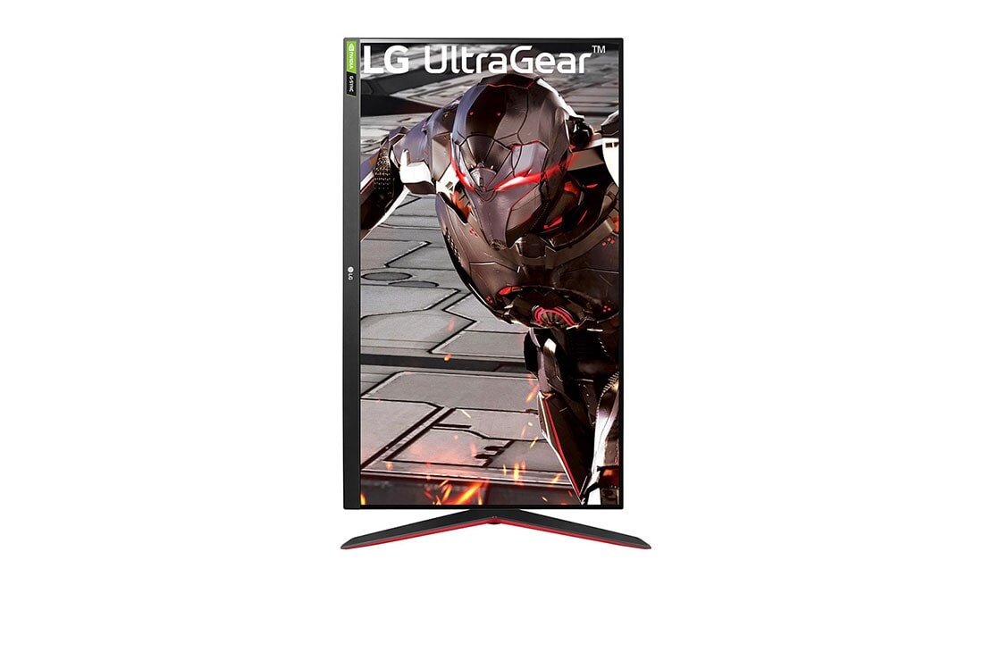 LG UltraGear Gaming Monitor 32 Inch, 165Hz Refresh Rate, Full HD Monitor With Adjustable Stand and 1ms MBR and NVIDIA® G-SYNC® Compatibility, Front View of Monitor Pivoting 90 Degrees, 32GN550-B, thumbnail 9