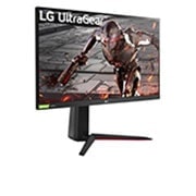 LG UltraGear Gaming Monitor 32 Inch, 165Hz Refresh Rate, Full HD Monitor With Adjustable Stand and 1ms MBR and NVIDIA® G-SYNC® Compatibility, Perspective View, 32GN550-B, thumbnail 4