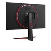 LG UltraGear Gaming Monitor 32 Inch, 165Hz Refresh Rate, Full HD Monitor With Adjustable Stand and 1ms MBR and NVIDIA® G-SYNC® Compatibility, Rear Perspective View , 32GN550-B, thumbnail 7