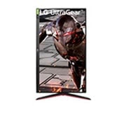 LG UltraGear Gaming Monitor 32 Inch, 165Hz Refresh Rate, Full HD Monitor With Adjustable Stand and 1ms MBR and NVIDIA® G-SYNC® Compatibility, Front View of Monitor Pivoting 90 Degrees, 32GN550-B, thumbnail 9