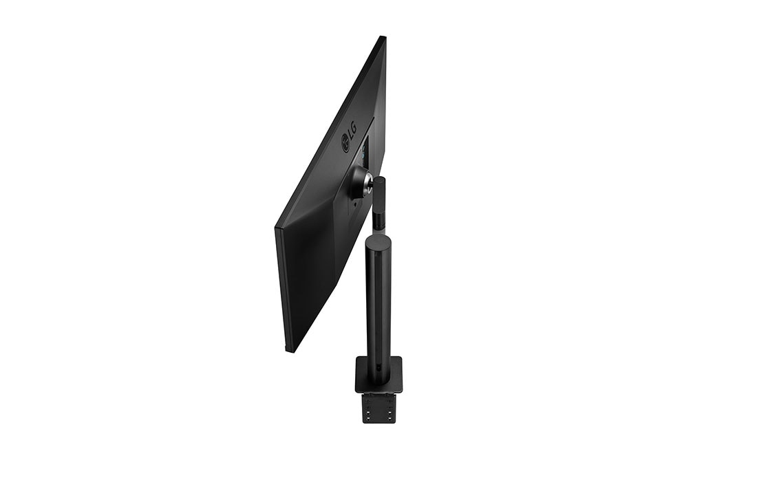 LG UltraWide™ QHD IPS HDR Monitor Ergo, rear perspective of monitor swiveled -70 degrees, 34WN780-B, thumbnail 8