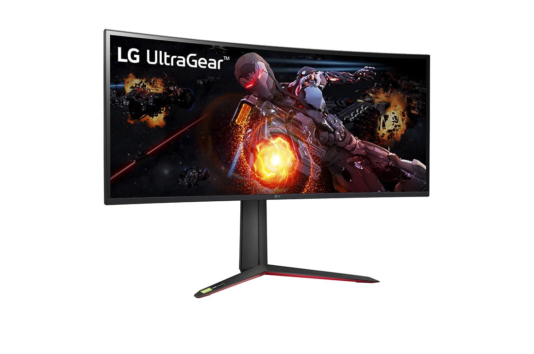 LG UltraGear 34 Inch Nano IPS 1ms UltraWide Gaming Monitor With NVIDIA® G-SYNC® ULTIMATE, +15 degree side view, 34GP950G-B, thumbnail 3