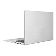 LG gram 14'' Ultra-Lightweight and Slim Laptop with Intel® Evo 11th Gen Intel® Core™ i7 Processor and Iris® Xe Graphics, LG gram 14'' Ultra-Lightweight and Slim Laptop with Intel® Evo 11th Gen Intel® Core™ i7 Processor and Iris® Xe Graphics, +30 degree rear view and cover open, 14Z90P-G.AA78E1, 14Z90P-G, thumbnail 7