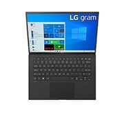 LG 14 Inch Laptop - Best Lightweight Intel Laptop, LG gram 14'' Ultra-Lightweight and Slim Laptop with Intel® Evo 11th Gen Intel® Core™ i7 Processor and Iris® Xe Graphics, Top view and cover open, 14Z90P-G.AA79E1, 14Z90P-G, thumbnail 15