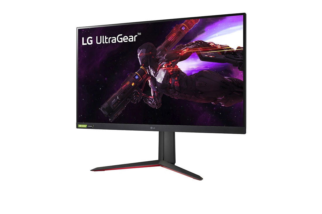LG 32 Inch UltraGear™ Nano IPS 1ms Gaming Monitor With NVIDIA® G-SYNC® Compatibility, 165Hz Refresh Rate, -15 degree side view, 32GP850-B, thumbnail 2