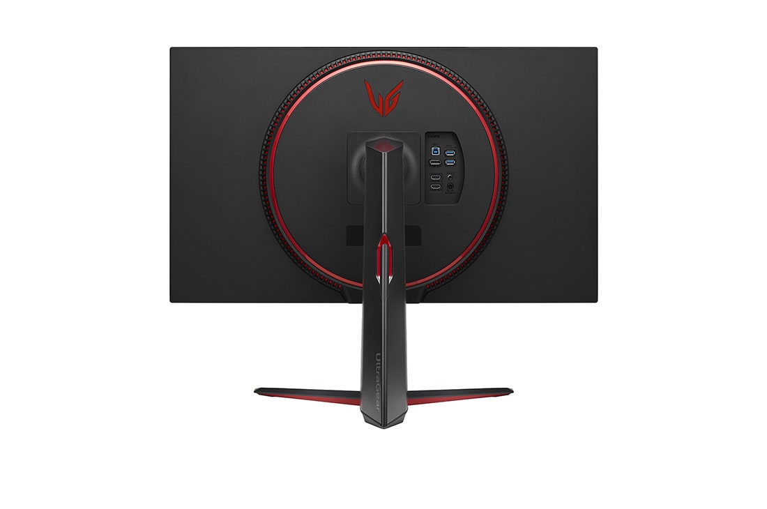 LG 32 Inch UltraGear™ Nano IPS 1ms Gaming Monitor With NVIDIA® G-SYNC® Compatibility, 165Hz Refresh Rate, rear view, 32GP850-B, thumbnail 6