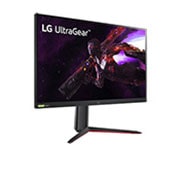 LG 32 Inch UltraGear™ Nano IPS 1ms Gaming Monitor With NVIDIA® G-SYNC® Compatibility, 165Hz Refresh Rate, perspective view, 32GP850-B, thumbnail 4