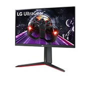 LG 24 Inch UltraGear FHD Gaming Monitor, IPS 1ms 144Hz HDR Monitor With FreeSync, -15 degree side view, 24GN650-B, thumbnail 2