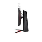 LG 24 Inch UltraGear FHD Gaming Monitor, IPS 1ms 144Hz HDR Monitor With FreeSync, side view of the monitor moving downwards for height adjustment, 24GN650-B, thumbnail 8
