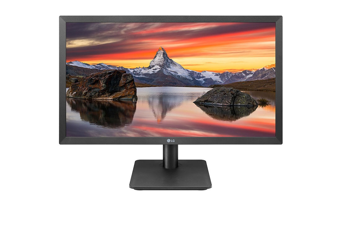 LG 22 Inch Full HD Display Monitor for Gaming and Work, AMD FreeSync Monitor, Reader Mode, Ergonomic Design, front view, 22MP410-B
