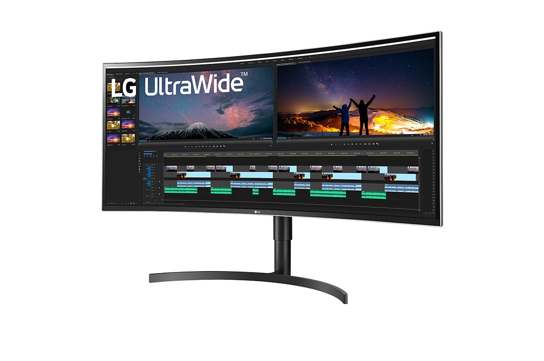 LG 38'' UltraWide™ QHD+ (3840 x 1600) Curved HDR IPS Monitor	, 38WN75C-B, 38WN75C-B, thumbnail 2