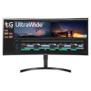 LG 38'' UltraWide™ QHD+ (3840 x 1600) Curved HDR IPS Monitor	, 38WN75C-B, 38WN75C-B, thumbnail 1