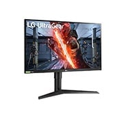 LG 27 Inch UltraGear Gaming Monitor, QHD IPS 1ms Monitor, G-Sync Compatibility, 144Hz Refresh Rate, Adjustable Stand  , 27GL83A-B, thumbnail 3