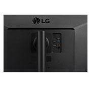 LG 34'' 21:9 Curved UltraWide™ QHD (3440 x 1440) Monitor, close-up view of ports, 34WP85C-B, thumbnail 8