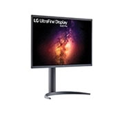 LG 27 Inch OLED 4K Monitor With Pixel Dimming Technology and 1M : 1 Contrast Ratio, perspective view, 27EP950-B, thumbnail 4