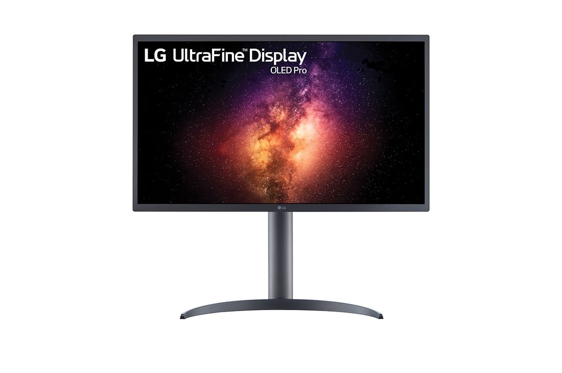 LG 31.5 Inch OLED Monitor 4K With Pixel Dimming and 1M : 1 Contrast Ratio, front view, 32EP950-B