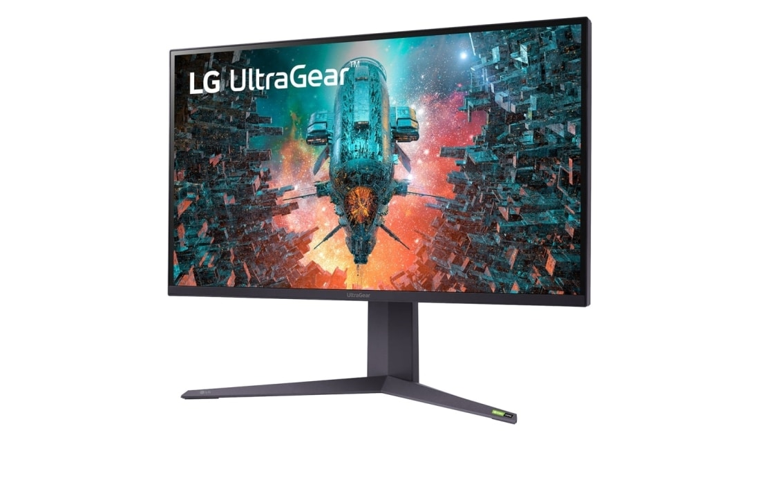 LG  LG 32 Inch 4K UltraGear™ Monitor With VESA Display, HDR UHD Gaming Monitor , -15 degree side view, 32GQ950-B, thumbnail 2