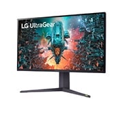 LG 32” UltraGear™ UHD 4K Gaming Monitor with VESA DisplayHDR™ 1000, -15 degree side view, 32GQ950-B, thumbnail 3