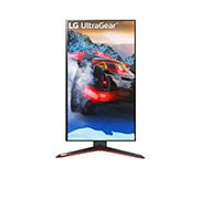 LG UltraGear Nano IPS 1ms (GtG) Monitor, 27 Inch, 144Hz Refresh Rate, 4K UHD, 120Hz from HDMI 2.1, front view with the display pivoting 90 degrees in a portrait view, 27GP95R-B, thumbnail 10