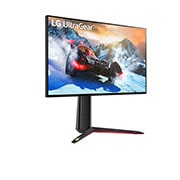 LG UltraGear Nano IPS 1ms (GtG) Monitor, 27 Inch, 144Hz Refresh Rate, 4K UHD, 120Hz from HDMI 2.1, perspective view, 27GP95R-B, thumbnail 4