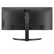 LG 34” Curved UltraWide QHD Monitor with HDR10, rear view, 34WQ75C-B, thumbnail 6