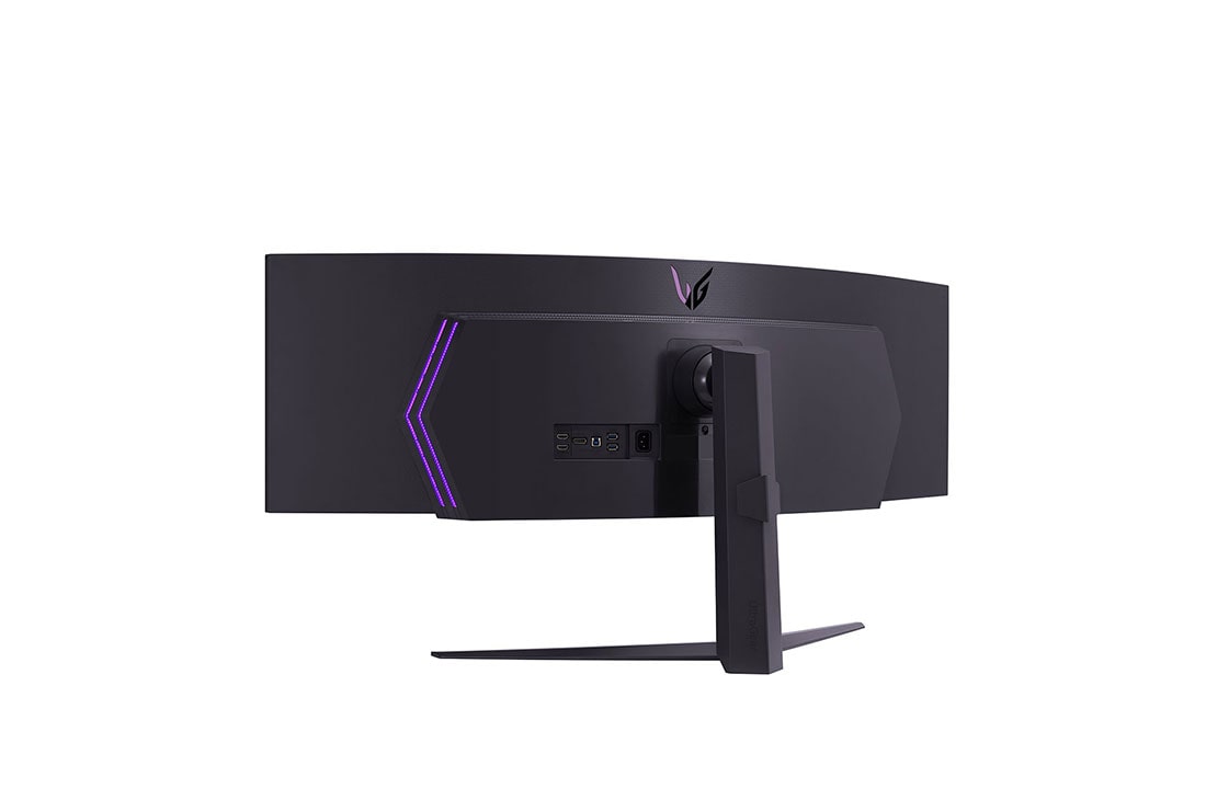 LG 2023 49inch UltraGear™ 240hz Curved Gaming Monitor, rear view, 49GR85DC-B, thumbnail 7