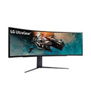 LG 2023 49inch UltraGear™ 240hz Curved Gaming Monitor, +15 degree side view, 49GR85DC-B, thumbnail 3