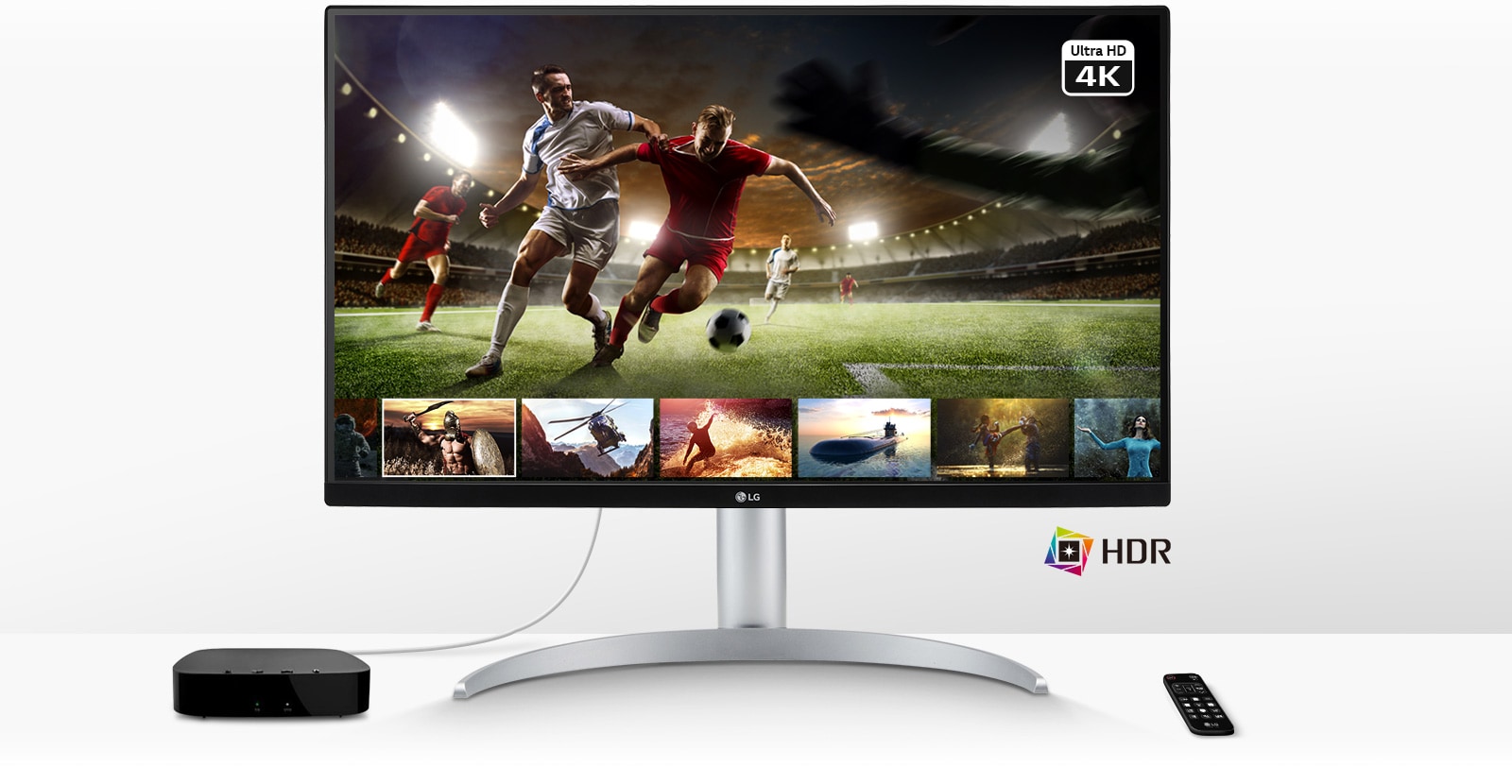 The monitor enabling users to enjoy 4K and HDR Contents.