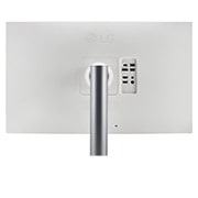 LG 2023 LG 27inch UHD 4K HDR Monitor, close-up view of ports, 27UQ750-W, thumbnail 8