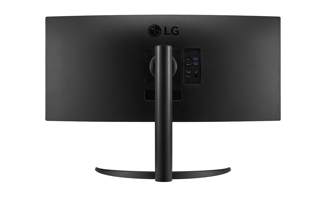 LG 34'' UltraWide QHD Curved monitor with USB Type-C™, 2024, rear view, 34WR55QC-B, thumbnail 6