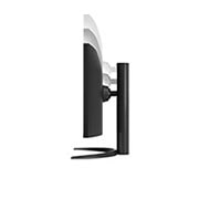LG 34'' UltraWide QHD Curved monitor with USB Type-C™, 2024, side view of the monitor moving downwards for height adjustment, 34WR55QC-B, thumbnail 9