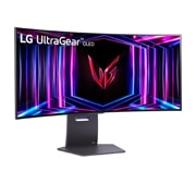 LG 2024 LG 34'' UltraGear OLED Curved Gaming Monitor WQHD with 240Hz Refresh Rate, -15 degree side view, 34GS95QE-B, thumbnail 2