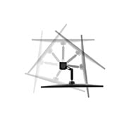 LG 31.5-inch UHD 4K Ergo IPS Monitor with DCI-P3, HDR10, USB-C, top view with monitor swiveled ± 280˚, 32UN880K-B, thumbnail 6