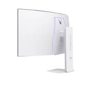 LG 39-inch OLED 240Hz WQHD Curved Smart Gaming Monitor with 240Hz refresh rate/ 0.03ms (GtG) response time, front view of the monitor with the stand down, 39GX90SA-W, thumbnail 4