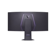 LG UltraGear™ 45-inch OLED Dual-Mode 5K2K Gaming Monitor | 0.03ms (GtG), Rich Bass (10Wx2), DisplayHDR True Black 400, DP 2.1 & USB-C, rear view with lights on, 45GX950A-B, thumbnail 5
