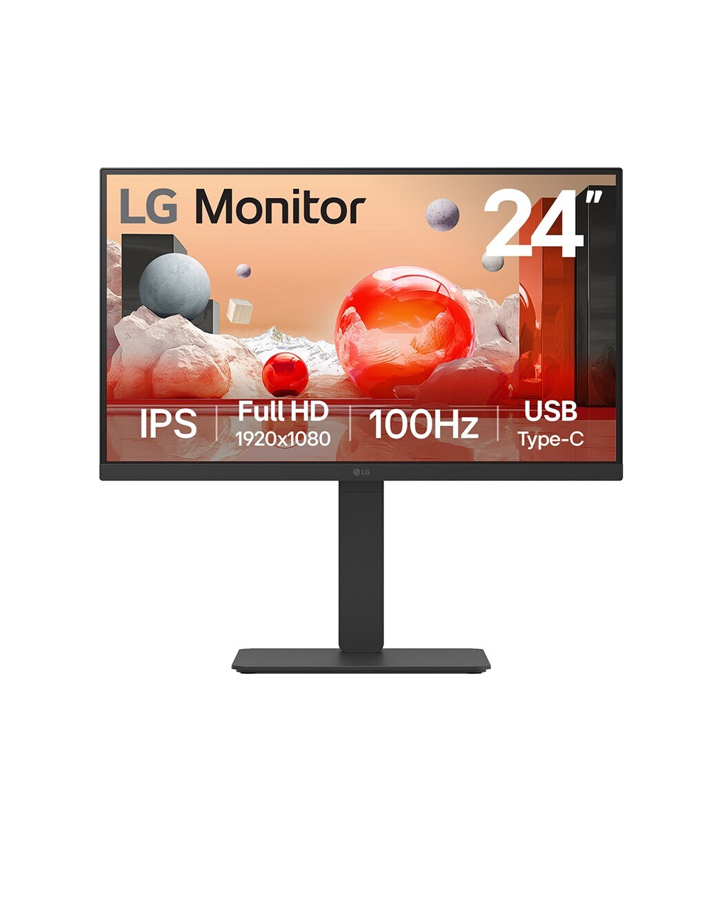 LG 24 Inch Full HD IPS Monitor 24BA650-B l LG UAE