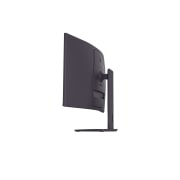 LG 32 Inch LG UltraGear™ QHD Curved Gaming Monitor, 180Hz, 1ms, AMD FreeSync™, rear perspective view with lights off, 32G600A-B, thumbnail 12