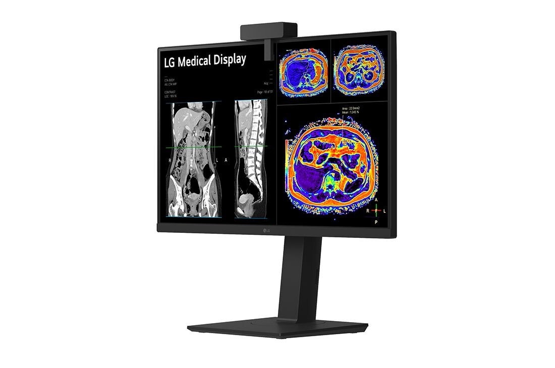 LG 27'' LG 8MP IPS Clinical Review Monitor, Focus View Mode, Dual Controller & KVM Switch, -15 degree side view with calibration sensor, 27HS713C-B, thumbnail 16