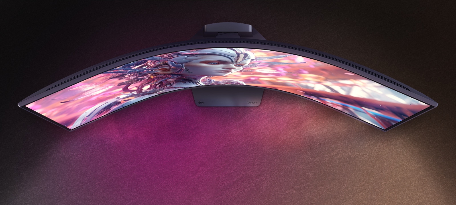 LG UltraGear gaming monitor (52G930B) with its 1000R curved design for a more comfortable and immersive viewing experience