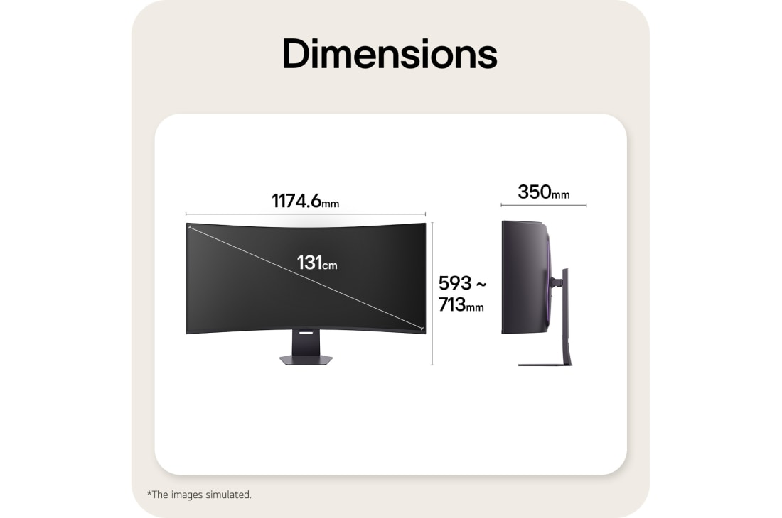 LG 52 inch UltraGear evo G9, The World’s Largest 5K2K 240Hz Gaming Monitor, 'Rear close-up view of the stand mount on a 52-inch UltraGear evo G9, 5K2K 240Hz Gaming Monitor (52G930B), 52G930B-B, thumbnail 13